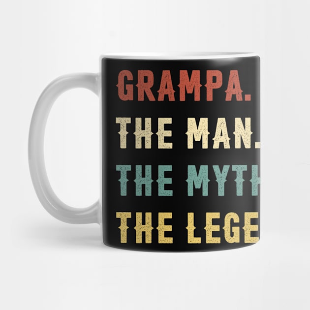 Fathers Day Gift Grampa The Man The Myth The Legend by Soema